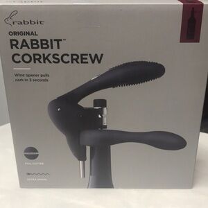 Rabbit Black Corkscrew Wine Opener